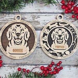 Handmade 4” Personalized Christmas Ornament for your dog!